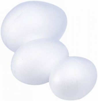 Styropor Ei 10 Stück, 6 x 10 cm