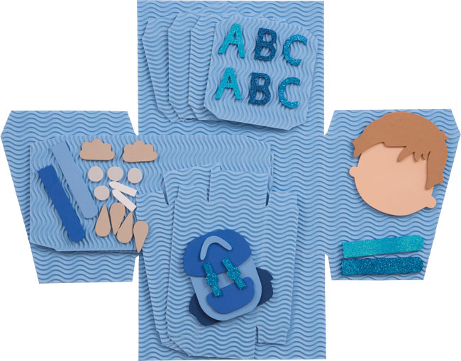 Schreibtischbox Bastelset Schuljunge