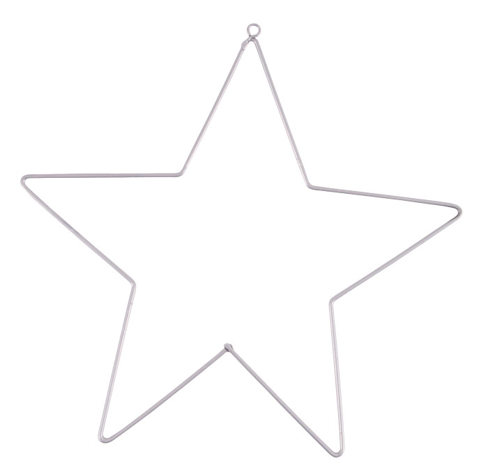 Metallstern silber 20 cm