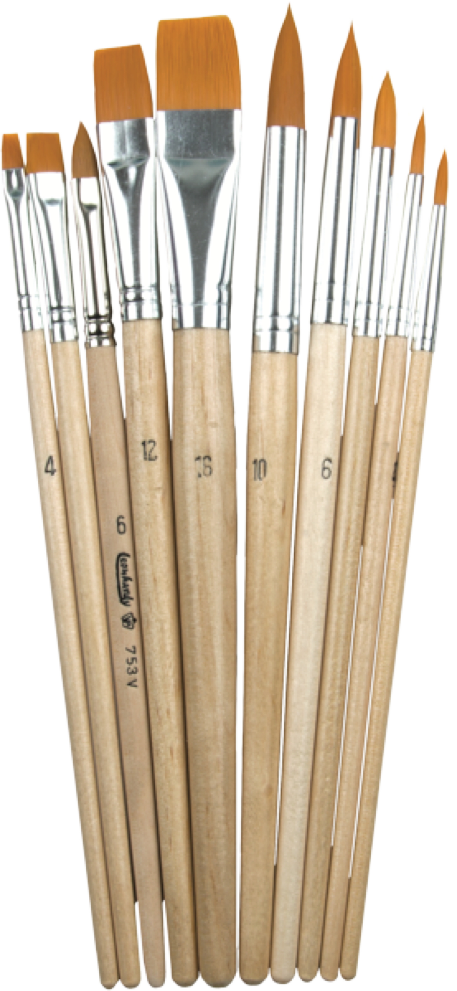 Synthetikpinselset 10 Stück sortiert