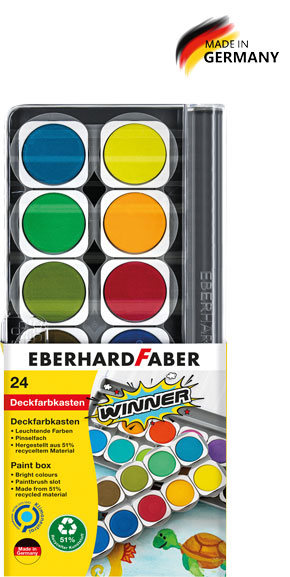 Malkasten mit 24 leuchtenden Farben