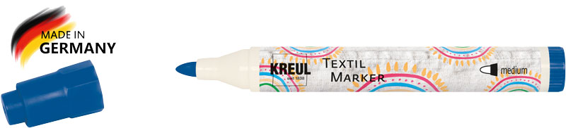 Textilmarker blau, Spitze 2 - 4 mm