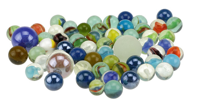 Glasmurmeln 500g (100 Stück) sortiert