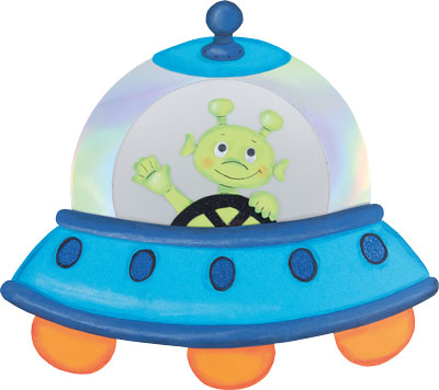 Metallic Laternen Bastelset Blinky Raumschiff