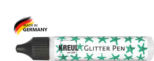 Glitterpen silber