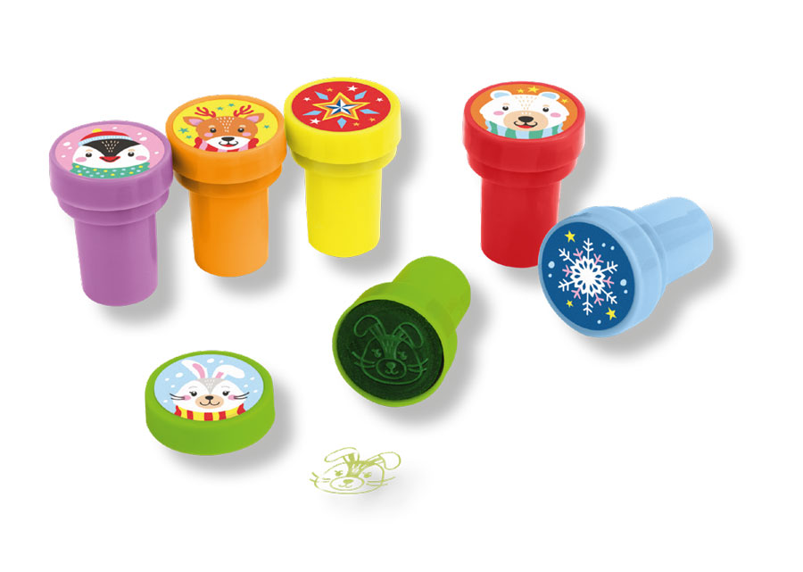 Stempel Snow Friends sortiert, Ø 2,6 cm