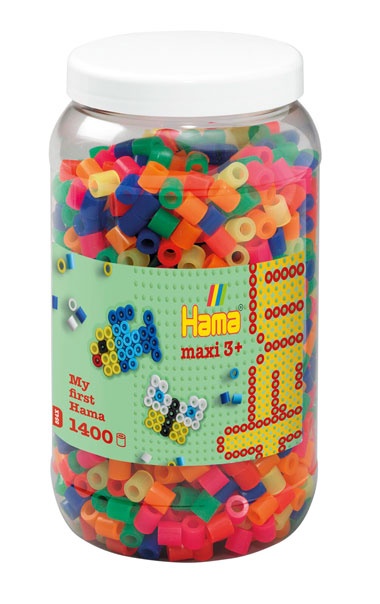 Bügelperlen maxi Neonmischung