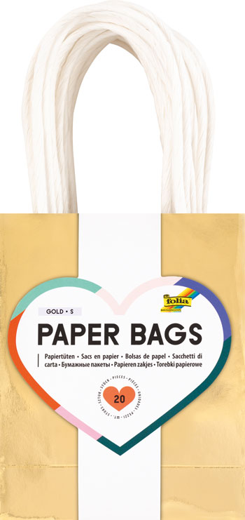 Papiertaschen gold glänzend 20 Stück