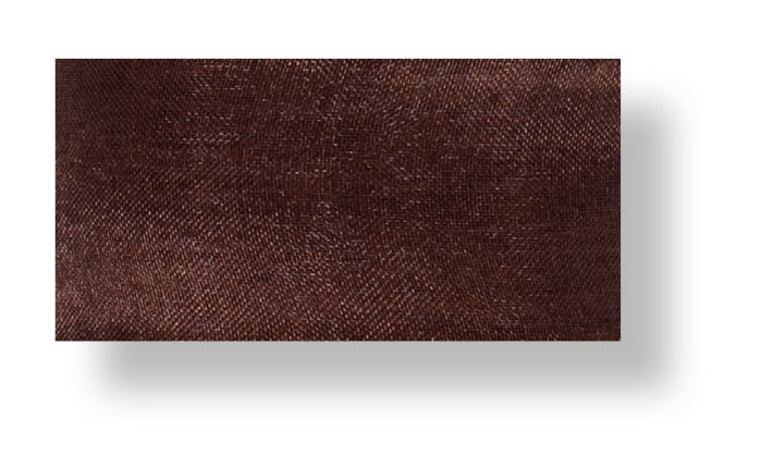 Drahtchiffonband braun