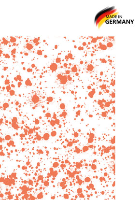 Transparentpapier Farbtupfer orange