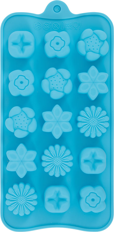 Silikonform Blumen, 10 x 20 cm