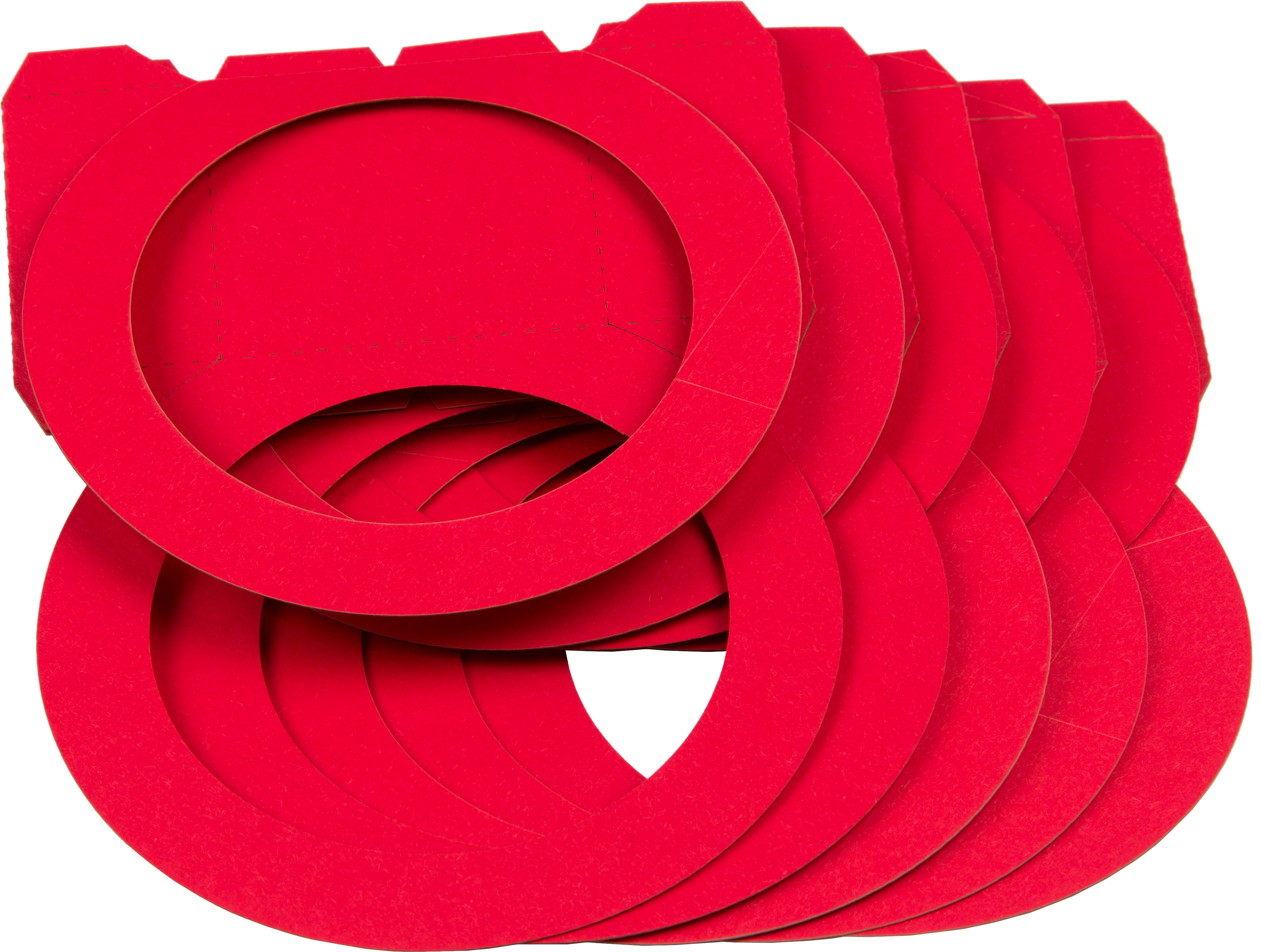 Laternenrohling rund mittel hochrot, 5 Stück