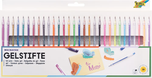 Gelstifte Metallic, Glitter & Pastell