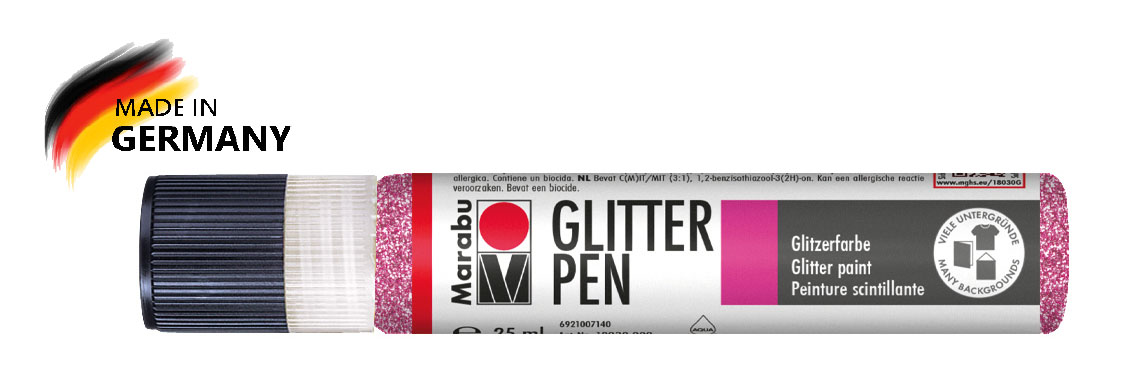 Glitter Pen rosa, 25 ml