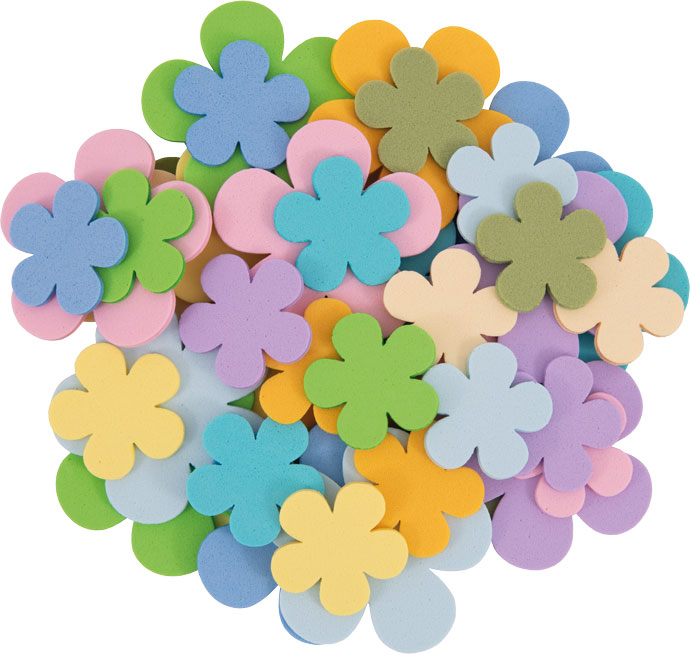 Blumen Pastelltöne, 40 Stück sortiert