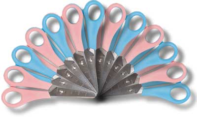 Kinderschere pastell, 12 Stück sortiert