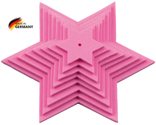 Sternenset rosa, 8-teilig, aus Moosgummi