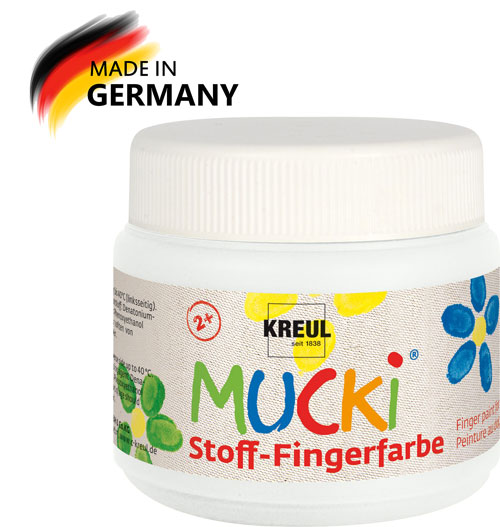Mucki Textilfingerfarbe weiß, 150 ml