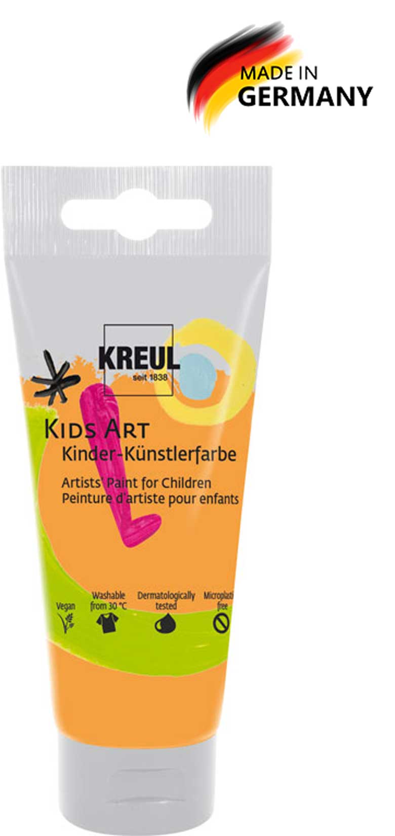 Kids Art Kinder Künstlerfarbe orange