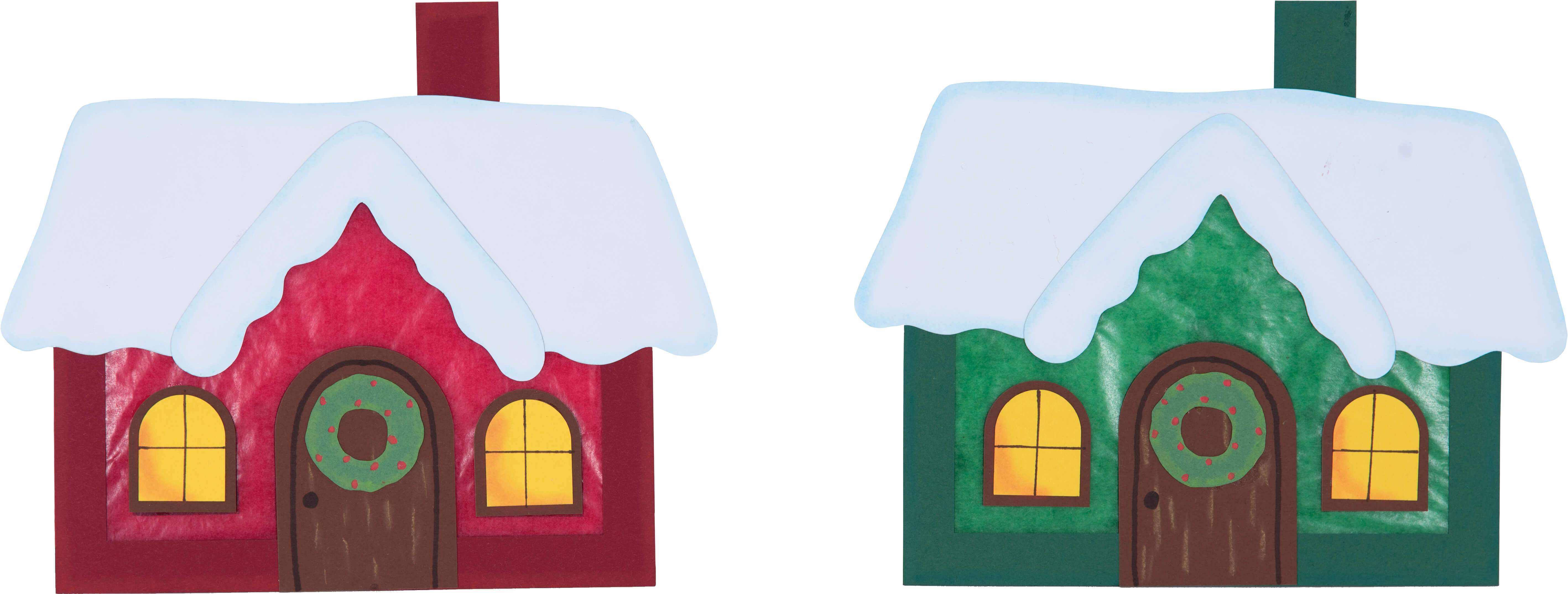 Kreativpaket Verschneite Häuser