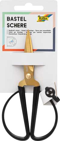 Bastelschere gold/schwarz, 14,5 cm