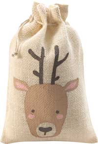 Jutesäckchen natur mit Elch