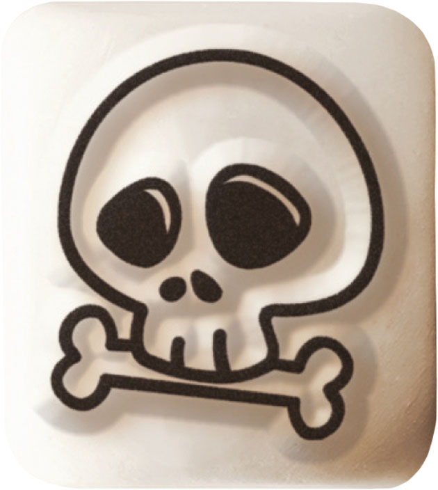 LaDot Tattoostein S Totenkopf