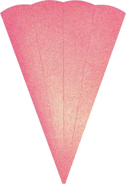 Glitter Schultütenrohling pink