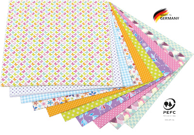 Origami Faltblätter Springtime, 50 Stück sortiert