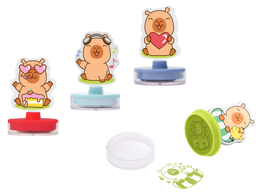 Acrylstempel Capybara sortiert