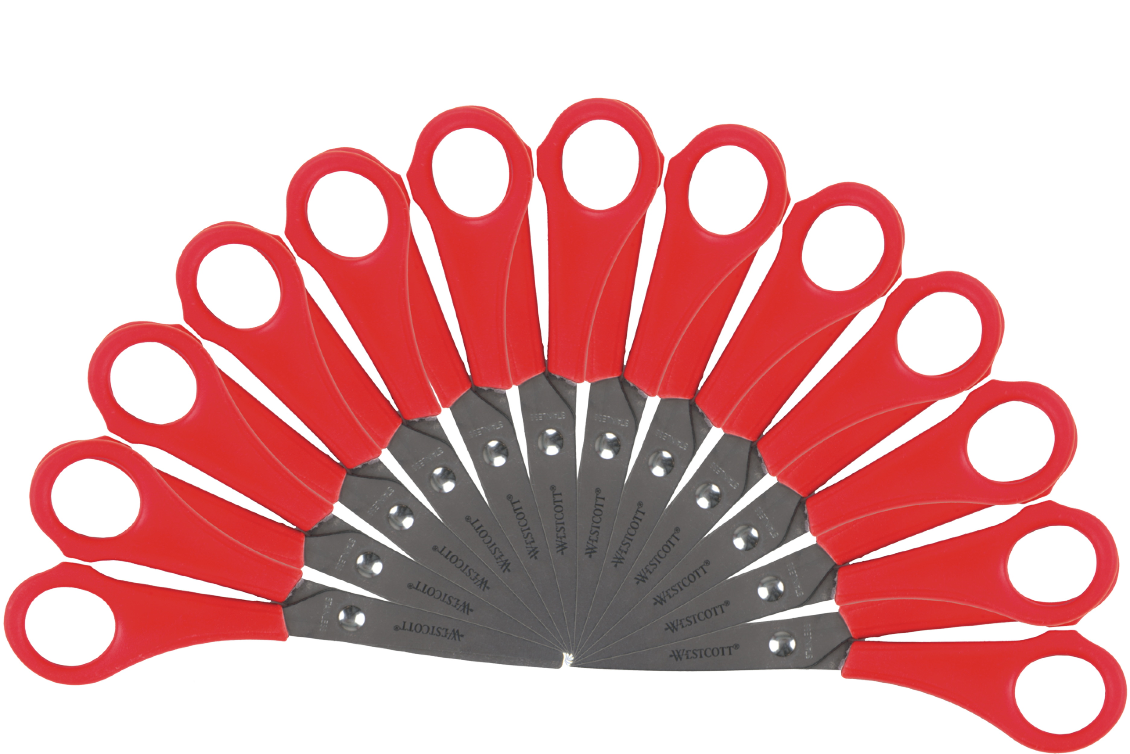 Kinderschere rot, 12 Stück, 13 cm