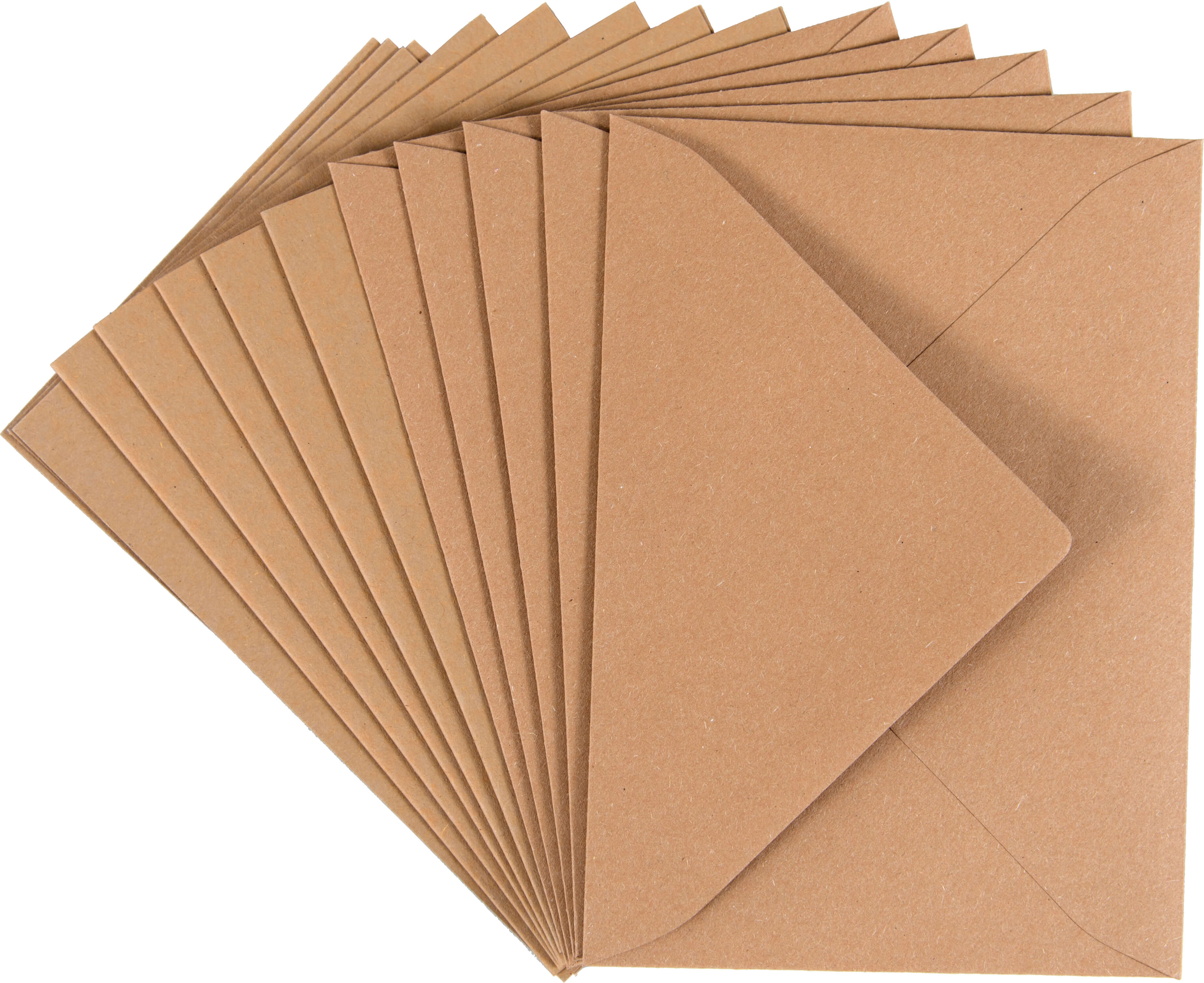 Doppelkarte mit Kuvert natur, 5 Stück