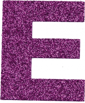 Glitterbuchstabe Maxi E lila