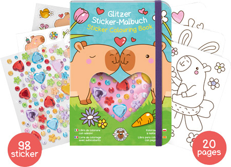 Stickermalbuch mit Diamondsticker, 11 x 15 cm