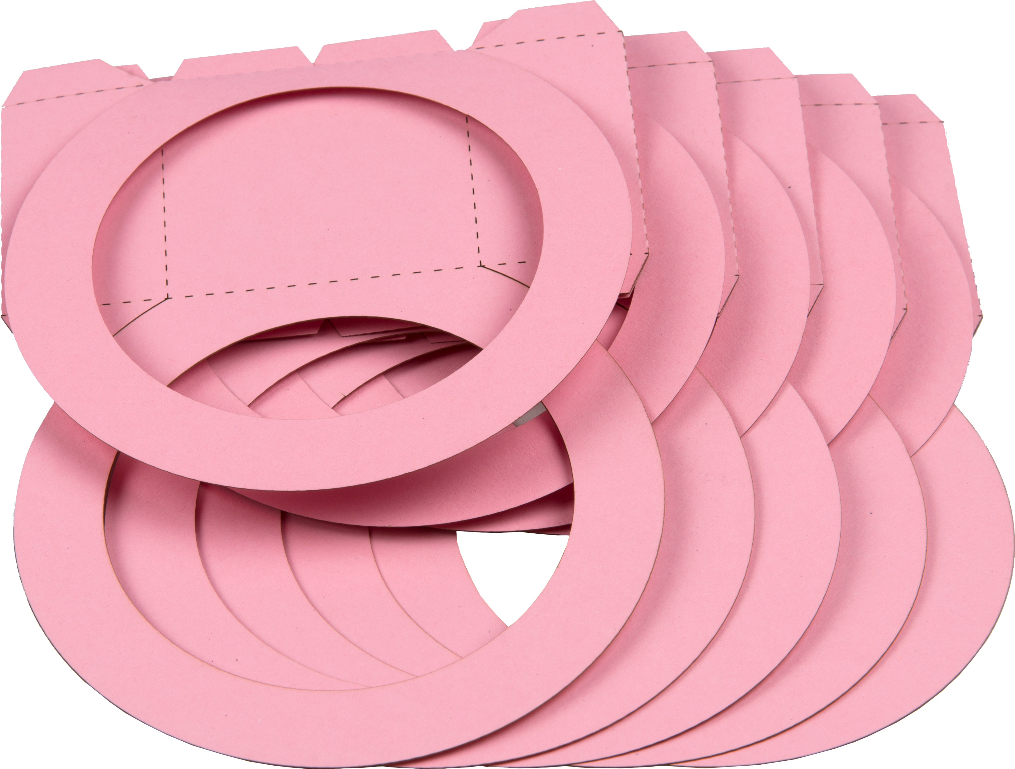 Laternenrohling rund mittel rosa, 5 Stück