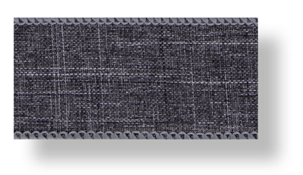 Drahtband Leinenstruktur 40 mm grau