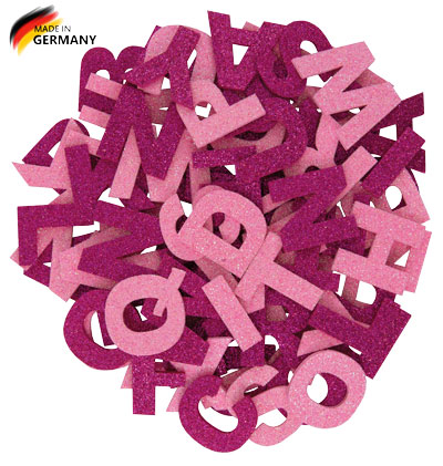 Glitter Buchstabenmix rosa & pink