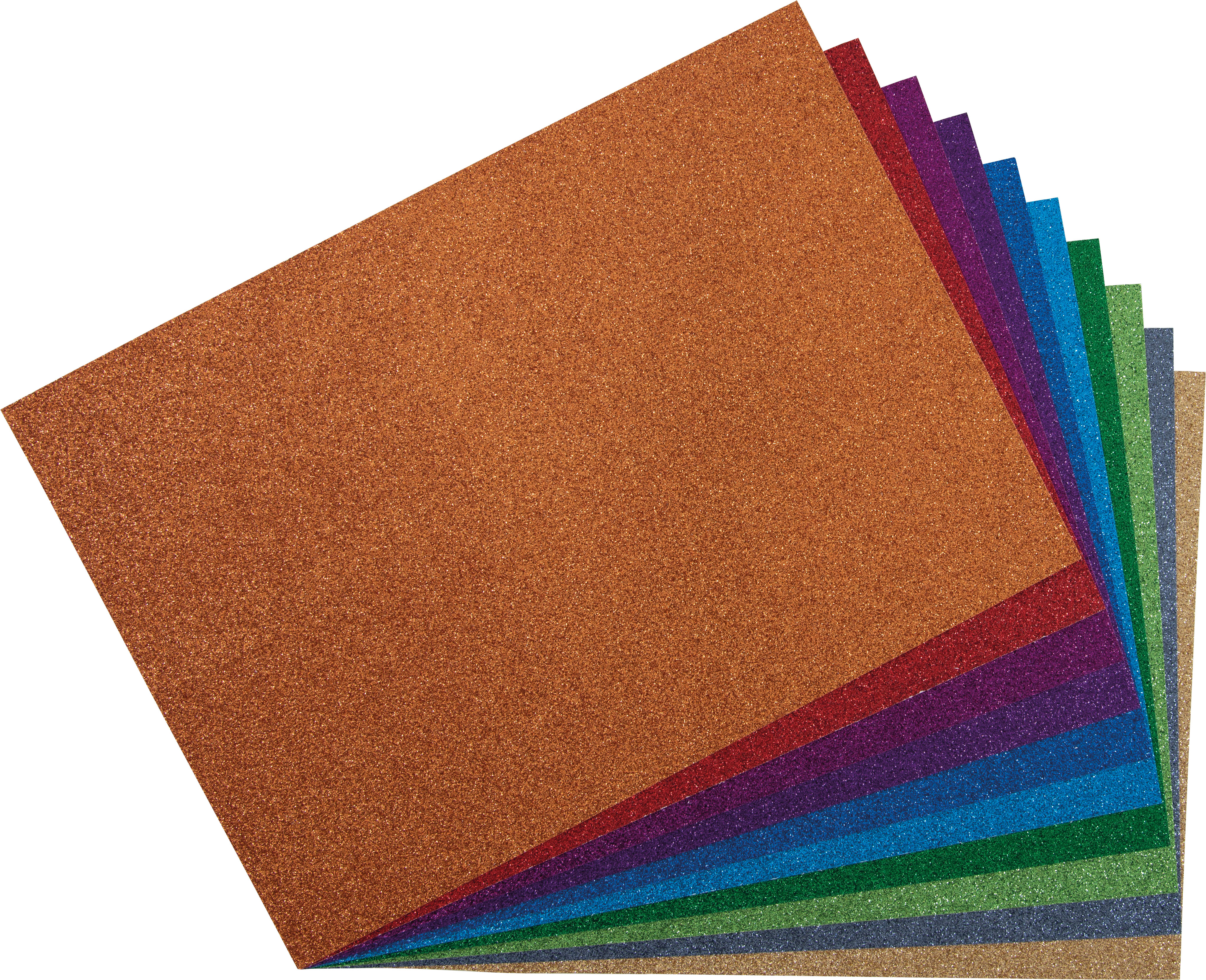 Glitterkartonsortiment classic, 10 Bogen