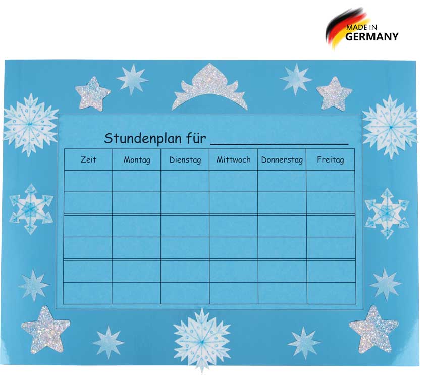 Stundenplan Bastelset Eiszauber