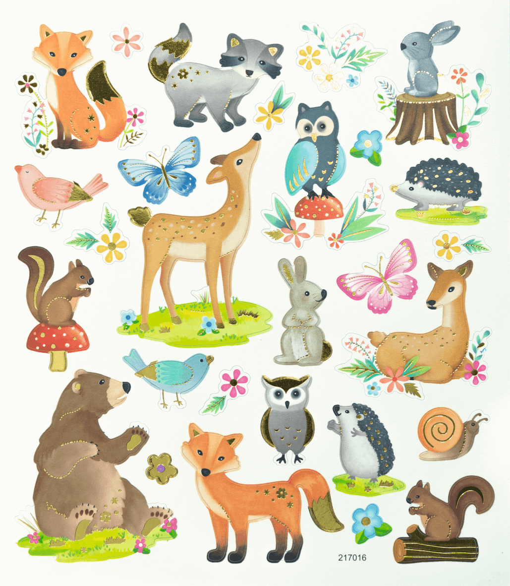 Charmingsticker Waldtiere & Blätter