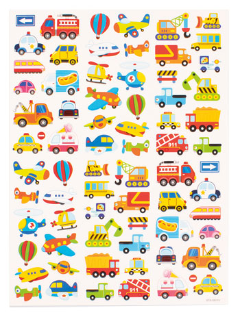 Sticker Fahrzeuge 72 Stück sortiert