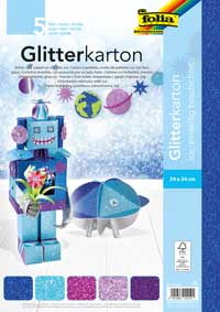 Glitterkartonsortiment Ice