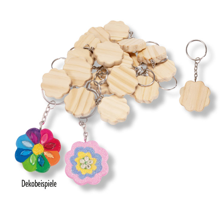 Schlüsselanhänger Kleeblatt, 24 Stück