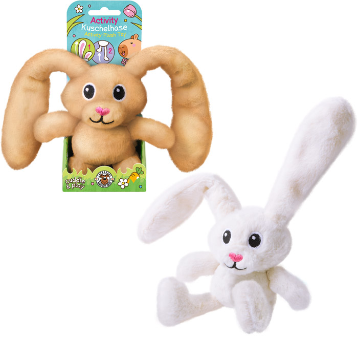Activity Kuschelhase sortiert, 27 cm