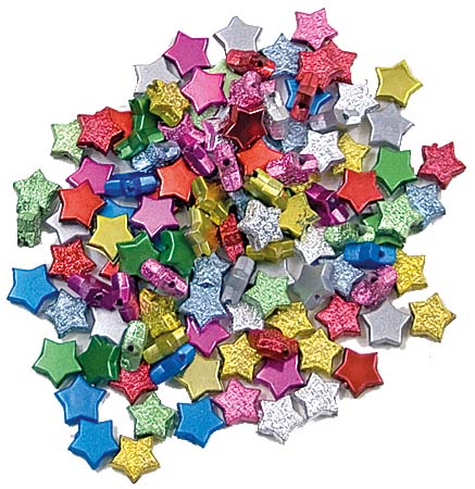 Schmuckperlen Sterne glatt/geprägt
