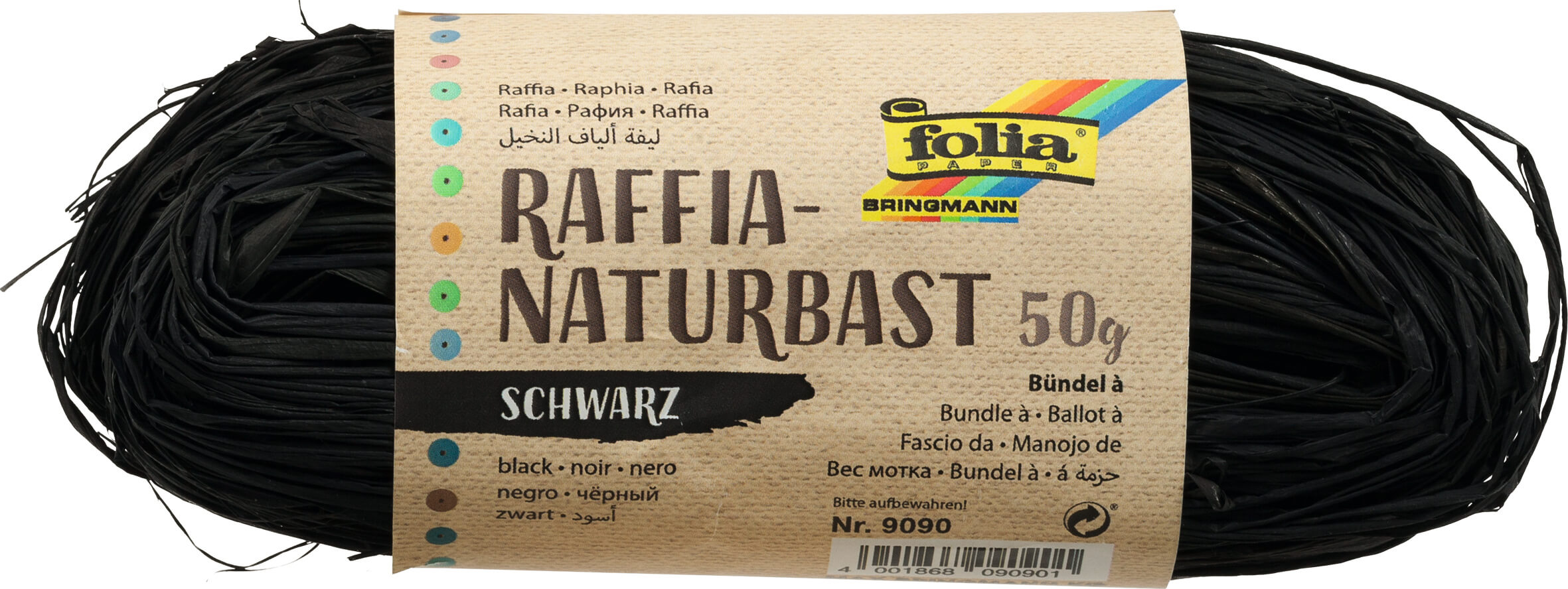 Naturbast schwarz