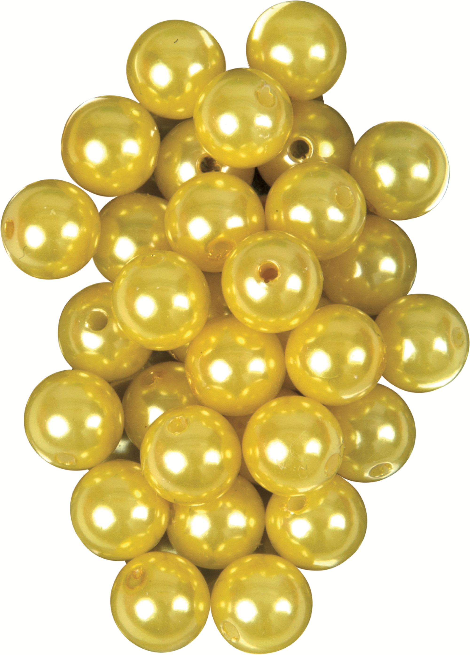Wachsperlen gelb 32 Stück Ø 8 mm