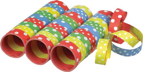 Luftschlangen Punkte 3 Rollen