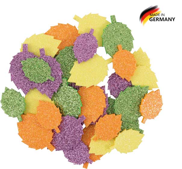 Glitterblätter 2, 32 Stück sortiert