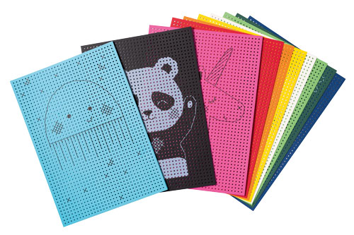 Stickkarton Tiere bunt, 40 Stück in 10 Motiven